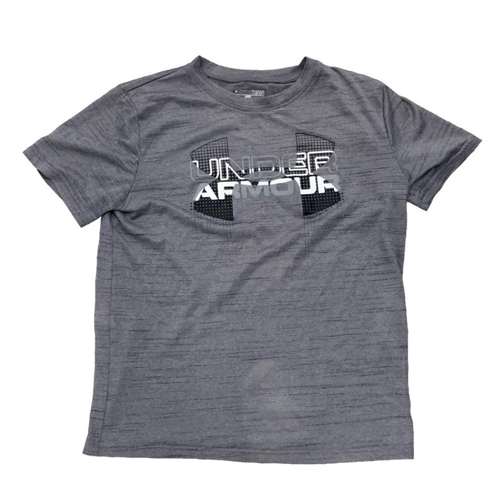 Gray under armour athletic Tshirt looose YL